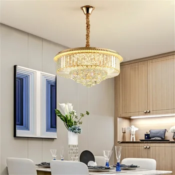 TEMAR de Ouro, o Candelabro de dispositivos Elétricos da Lâmpada de Luz Pendente Pós-moderna Casa de Luxo DIODO emissor de luz para Viver Sala de Jantar