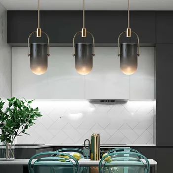 Nordic modernas luzes pingente Cinza branco máscara de Vidro restaurante bar café hanging lamp sala de jantar, cozinha, casa de dispositivo elétrico de iluminação