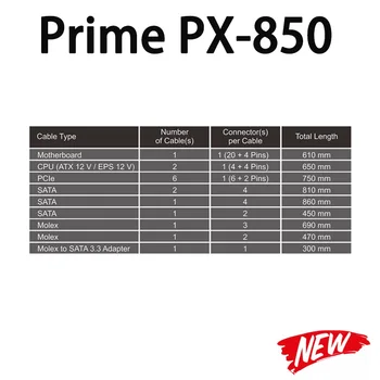 Full Modular Fonte de Alimentação Seasonic PRIMEIRO-PX-850 ATX12V SSR-850PD Tecnologias Multi-GPU Suporte 850W Computador Desktop para JOGOS