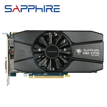 SAPPHIRE Radeon HD 7770 1GB de Placas Gráficas GPU Para AMD HD7770 2G de memória GDDR5 Placas de Vídeo de PC, Jogos de Computador, HDMI PCI-E X16 Usado