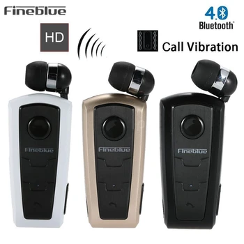 Atacado Fone De Ouvido F910 Fineblue Bluetooth V4.0 Fone de ouvido Em Ouvido o Alerta de Vibração, Desgaste Clipe de Mãos Livres Fone de ouvido 10pcs/lot