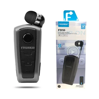 Atacado Fone De Ouvido F910 Fineblue Bluetooth V4.0 Fone de ouvido Em Ouvido o Alerta de Vibração, Desgaste Clipe de Mãos Livres Fone de ouvido 10pcs/lot