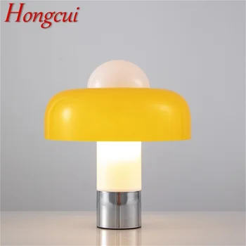 Hongcui Moderno Nórdicos, Lâmpada da Tabela do DIODO emissor de Cogumelo Amarelo Mesa de Iluminação para a Casa de Decoração do Quarto