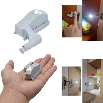 0.25 W LED Interior da Dobradiça da Lâmpada Universal Sob o Armário da Noite do Sensor de Luz Para o Armário de Cozinha guarda-Roupa Armário do Quarto