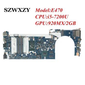 Remodelado FRU: 01EN249 Para Lenovo ThinkPad E470 Laptop placa-Mãe CE470 NM-A821 Com i5-7200U Processador 920MX / 2GB GPU DDR4