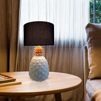 Nordic Cerâmica Abacaxi Candeeiros de Mesa para Sala de Decoração de Casa Moderna Lâmpada de Mesa Led Quarto de Cabeceira Estudo do Hotel Luzes da Noite