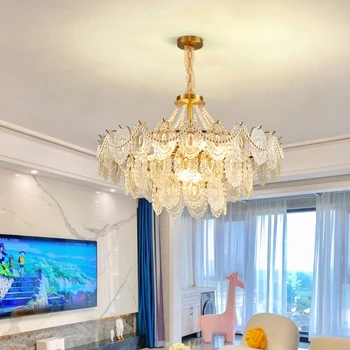 Francês de luxo crystal sala de estar luminária, pneus atmosférica quarto, sala de jantar, 2022 nova lâmpada principais