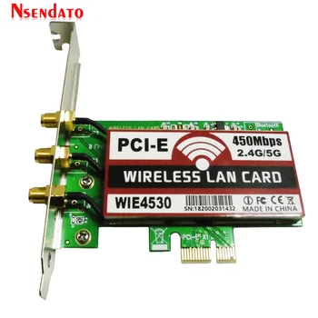 Dual-Band Wireless PCI e PCI 450Mbps Express Cartão Expresscard de Rede Wlan wi-Fi Adaptador adaptateur com Antena de 2dBi