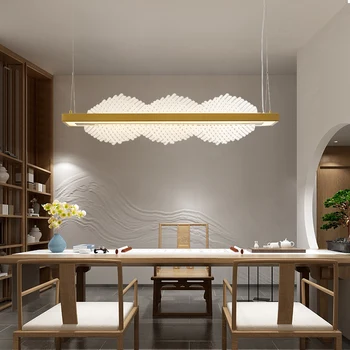 OUFULA LED Moderna luminária Chinês Criativo Simplicidade de Design de Ouro de Teto, um Lustre de Luz Para a Casa de Chá, Sala de Jantar