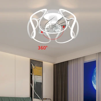 Decoração sala de estar decoração do quarto diodo emissor de ventiladores de Teto com luzes de controlo remoto sala de jantar com ventilador de Teto luz de iluminação interna