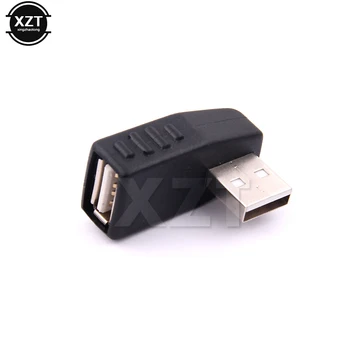 Alta Qualidade 90degree USB 2.0 USB2.0 Masculino Feminino M/F Portátil do Conversor Adaptador de Conector para a Direita + Esquerda Ângulo de Direção