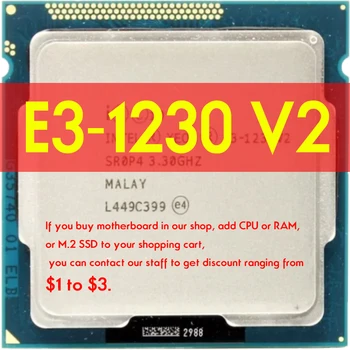 Intel Xeon E3-1230 v2 E3 1230v2 E3 1230 v2 3.3 GHz Quad-Core CPU Processador Atermiter B75 placa Mãe Para Intel LGA 1155 kit
