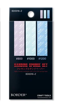 FRONTEIRA Modelo BD0016 18pieces 280#~2500# Macia em EVA de Memória Lixar Esponja Conjunto de Ferramentas de Artesanato Para Gundam Hobby Lixa de Ferramentas de Combinação