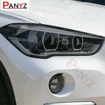 2 Pcs com o Farol do Carro do Filme Protetor de Farol Preta Transparente TPU Adesivo Para BMW X1 F48 2015-Presente 2020 Acessórios