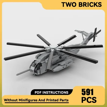 Série militar Moc Blocos de Construção 1:72 Escala CH-53E Modelo de Helicóptero de Tecnologia de Tijolos DIY Montagem Avião Brinquedos de Criança Crianças