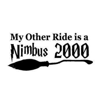 Meu Outro Passeio É Uma Nimbus 2000 Etiqueta do Carro Engraçado Reflexiva Impermeável Vinil Personalidade Auto Acessórios de PVC Decalque,15cm*7cm