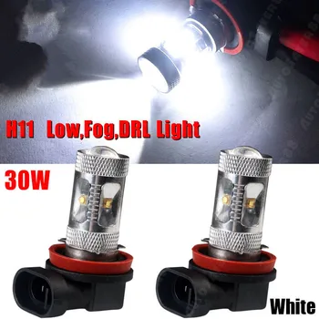 2X H8 H9 H11 6000K Branco 30W de Alta Potência de Nevoeiro/Condução DRL Diurnas de LED de Luz de 12V Lâmpadas Lâmpadas