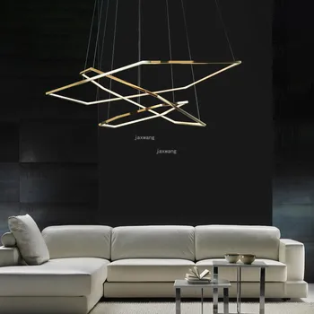 Pós-moderno LED Brilho, Lustre de Sala de estar Decoração de Casa Hanging Lamp Loft Lâmpada de Pingente Luzes Hotel de Luxo Iluminação do Candelabro