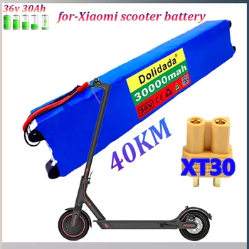 36v 30ah Scooter de Alta Potência Pacote de Bateria Recarregável para Xiaomi Mijia M365 Scooter Elétrica Hoverboard BMS Conselho 30000mah