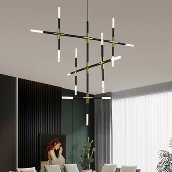 Luxo moderno, Criativo Lâmpada de Parede para Sala de estar, Quarto, Decoração de Interiores Sutia Preto Diodo emissor de luz Longo de Combinação