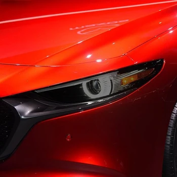 2 Pcs com o Farol do Carro do Filme Protetor de Farol de Restauração Preta Transparente TPU Adesivo Para Mazda 3 BP de 2019 2020 - Acessórios