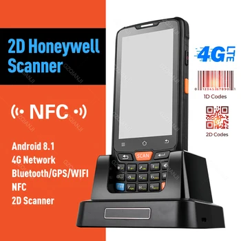Android PDA Scanner de código de Barras 1D, 2D QR code Leitor Honeywell IP66 wi-Fi 4G, Bluetooth, Teclado Touch NFC PDA Handheld Terminal de Dados
