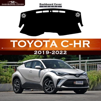 Para a Toyota C-RH 2017-2022 CHR C HR Painel do Carro Evite a Luz Pad Instrumento Plataforma Secretária de Capa de Couro Anti-Derrapante Traço Mat