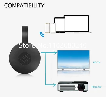 A Tv 2,4 g de 4k sem Fio wi-Fi Espelhamento Cabo Hdmi-Adaptador compatível com a tela de 1080p Dongle Para o Telefone Samsung 8 de Óculos de proteção Chromecast
