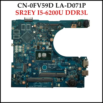 Alta qualidade CN-0FV59D para Dell Inspiron 5559 Laptop placa-Mãe AAL15 LA-D071P SR2EY I5-6200U DDR3L Totalmente e 100% Testado