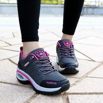 Mulheres Sapatilhas Sapatos para Mulheres Respirável Ginásio Jogging Sapatos Formadores de Tênis da Moda Esporte Laço Tenis Feminino