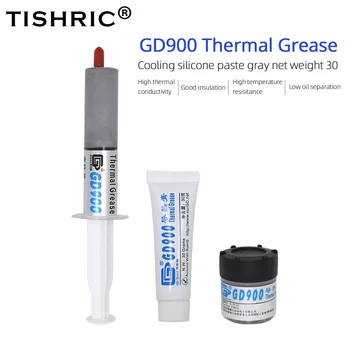 TISHRIC 30 g GD900 massa Térmica Condutiva Graxa Colar Dissipador Para Processadores de CPU Água Fan Cooler placa traseira