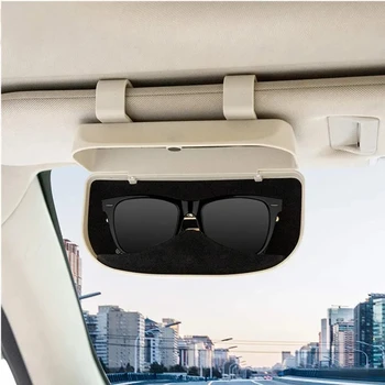 Carro de Óculos Caso de Óculos de sol de Armazenamento de Caixa de 3 Cores de Auto Acessórios de decoração Suporte de Óculos de Sol Viseira de Automóveis 39mm espessura