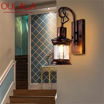 OUFOULA Clássica Lâmpada de Parede Indoor Bronze Retrô LED dispositivos Elétricos de Iluminação Loft Design Industrial Sutia