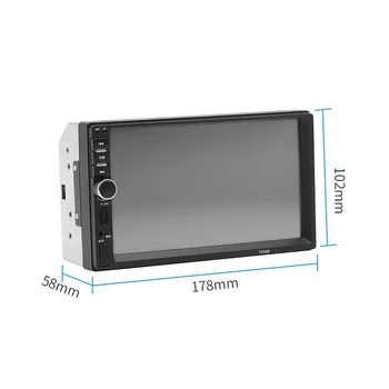 Universal 2 Din 7 polegadas auto-Rádio Gravador Leitor de Tela de Toque Estéreo MP5 Bluetooth Player Multimídia com Câmera de 7018B