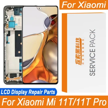 Display Para Xiaomi 11T Mi 11T Tela LCD Touch screen Digitalizador de Montagem de Peças de Reparo Para Xiaomi 11T Pro LCD Mi 11T Pro Visor