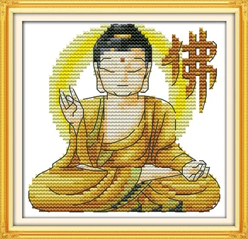 O Buda ponto de cruz, as pessoas de Religião de padrão de impressão contagem de DMC cor 14ct 11ct bordados kit DIY feito a mão de obra de bordador plus