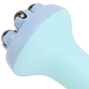 Mão de Rolo Massageador Portátil Handheld Magnéticos Esferas Massageador para o Músculo do Pescoço Perna Azul