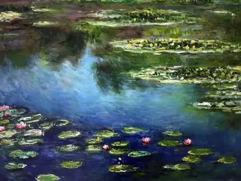Impressão Claute Monet Pintura a Óleo, de Água Lírios Tela de Pintura para Casa, Escritório de Decoração Pintura da Arte pintadas à mão