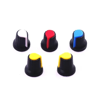 25PCS/monte WH148 potenciômetro botão pac(cobre core) 15X17mm 6mm Eixo do Furo AG2 Amarelo Laranja Azul Branco Vermelho 5value*5PCS=25PCS