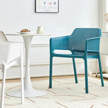 Nordic Plástico Cadeiras Da Sala De Jantar Mão Branca De Alta Moderno E Ergonômico Varanda Sala De Estar, Cadeiras, Chaises Longues Mobiliário De Exterior
