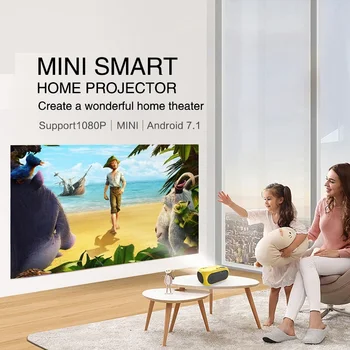 Mini Projetor de LED Portátil Projetor Compatível Com HDMI USB 640x480P Vídeo do Apoio 1080P Projetor Dom Crianças Smart TV Projetor