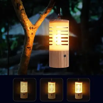 Acampamento de Luz Stepless de Escurecimento de Poupança de Energia da Iluminação LED Super Brilhante Mini Lâmpada da Noite de Luz Portátil para o Jardim