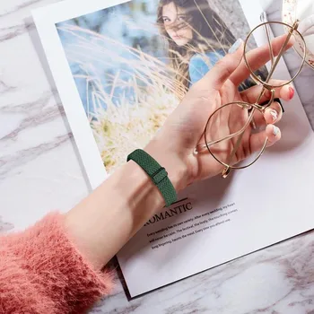 Para Fitbit-luxe Assistir Elástica Ajustável Alça de Nylon 5.3-8.3 polegadas Substituição da Correia Para Mulheres, Homens Wriststrap Inteligente Faixa de Relógio