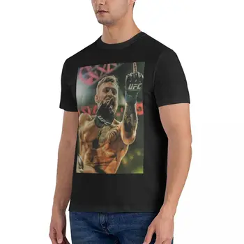 Conor McGregor Dedo Médio Design Clássico T-Shirt preto t-shirts para os homens os homens vestimentas de t-shirt para homens