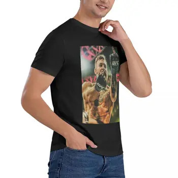 Conor McGregor Dedo Médio Design Clássico T-Shirt preto t-shirts para os homens os homens vestimentas de t-shirt para homens