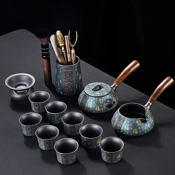Viagem Semi-Automática De Chá Chinês De Luxo Tarde Roxo Areia De Chá Matcha Kungfu Chinesische Teekanne Cerâmica Cerâmica