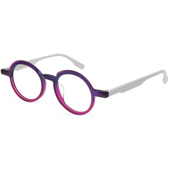 Moda Elegante Premium Acetato Rodada De Armações De Óculos Personalizado De Alta Qualidade De Homens De Óculos De Grau Óculos De Sol Artesanais