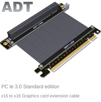ADT gráficos de cartão de cabo de extensão PCIE 3.0x16 adequado para computador ATX chassi, placa gráfica de 90 graus cabo flexível