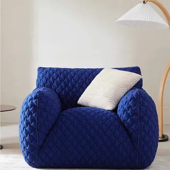Luxo Sofá Personalizado Luz Da Sala De Luxo Klein Blue Único Em Madeira Maciça Sofá Com Tecido Italiano Sofá Cadeira Móveis Da Sala