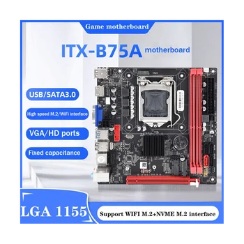 B75A(B75) placa-Mãe+I3 2120 CPU+2X4G DDR3 de 1600 mhz, RAM+massa Térmica+Cabo SATA LGA1155 2XDDR3 RAM Slot USB3.0 SATA3.0